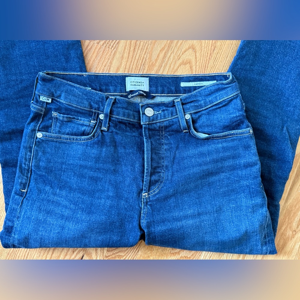 Citizens Of Humanity Blue Slim Jeans with Subtle Fading